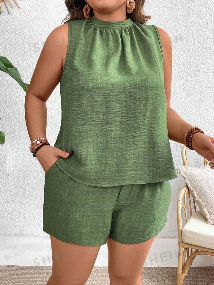 Ensemble olive col montant
